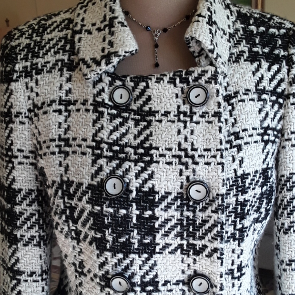Zara Basic Jacket black  and white sz 10